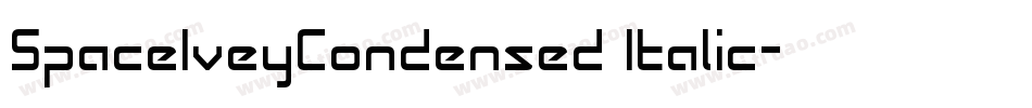 SpaceIveyCondensed Italic字体转换